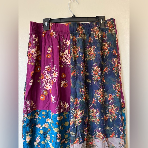 Natural life floral wide patchwork pants size xl nwt - Picture 3 of 7